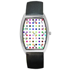 Circle Pattern Barrel Style Metal Watch by BangZart