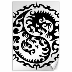 Ying Yang Tattoo Canvas 24  X 36  by BangZart