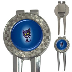 Funny Cute Cat 3-in-1 Golf Divots by BangZart