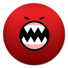 Funny Angry Magnet 5  (round) by BangZart