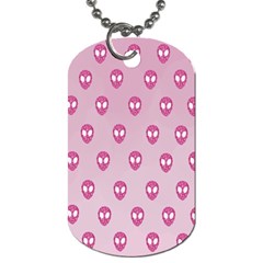 Alien Pattern Pink Dog Tag (one Side) by BangZart