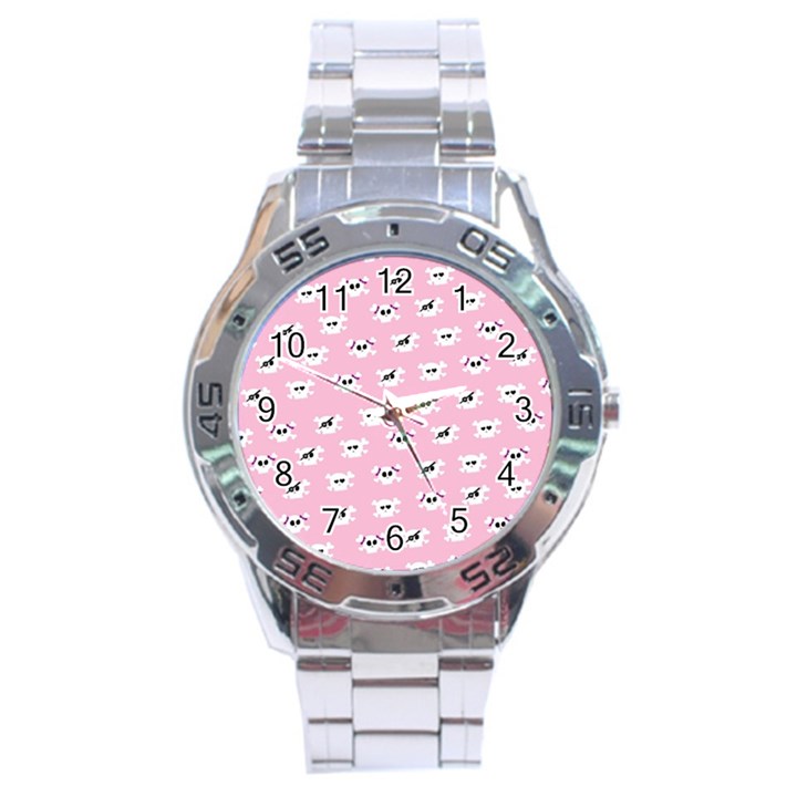 Girly Girlie Punk Skull Stainless Steel Analogue Watch