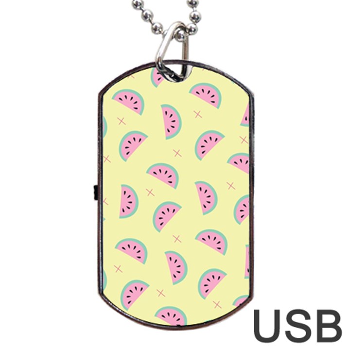 Watermelon Wallpapers  Creative Illustration And Patterns Dog Tag USB Flash (Two Sides)