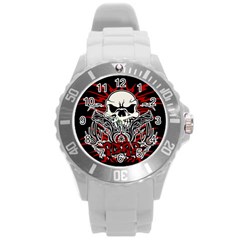 Acab Tribal Round Plastic Sport Watch (l) by Valentinaart