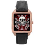 ACAB tribal Rose Gold Leather Watch  Front