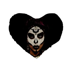 Voodoo  Witch  Standard 16  Premium Flano Heart Shape Cushions by Valentinaart