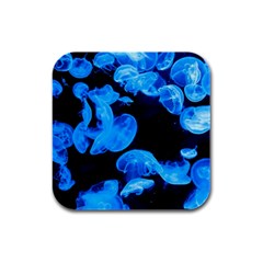 Jellyfish  Rubber Square Coaster (4 Pack)  by Valentinaart