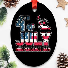 4th Of July Independence Day Ornament (oval) by Valentinaart