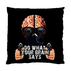 Do What Your Brain Says Standard Cushion Case (two Sides) by Valentinaart