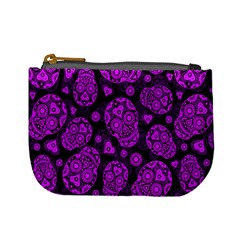 Sugar Skulls - Purple Coin Change Purse by Ellador