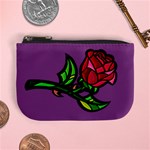 Leaning Rose Coin Change Purse Front