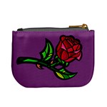 Leaning Rose Coin Change Purse Back