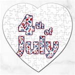 4th of July Independence Day Jigsaw Puzzle (Heart) Front