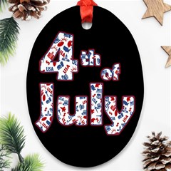 4th Of July Independence Day Ornament (oval) by Valentinaart