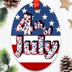 4th Of July Independence Day Oval Ornament (two Sides) by Valentinaart