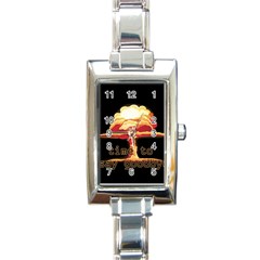 Nuclear Explosion Rectangle Italian Charm Watch by Valentinaart