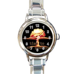 Nuclear Explosion Round Italian Charm Watch by Valentinaart