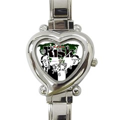 Nuclear Explosion Trump And Kim Jong Heart Italian Charm Watch by Valentinaart