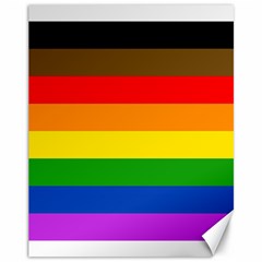 Philadelphia Pride Flag Canvas 11  X 14   by Valentinaart