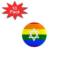 Gay Pride Israel Flag 1  Mini Magnet (10 Pack)  by Valentinaart