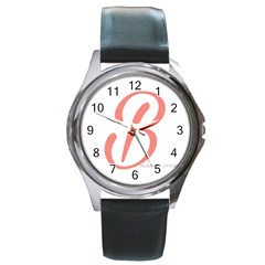 Belicious World  b  In Coral Round Metal Watch by beliciousworld