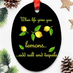 When Life Gives You Lemons Ornament (oval) by Valentinaart