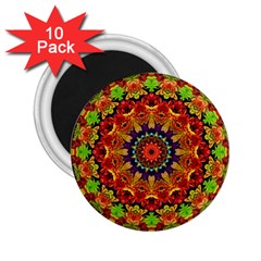 Fractal Mandala Abstract Pattern 2 25  Magnets (10 Pack)  by paulaoliveiradesign