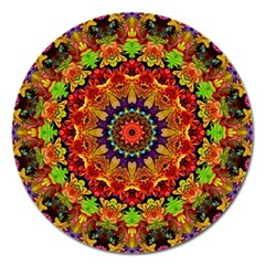 Fractal Mandala Abstract Pattern Magnet 5  (round) by paulaoliveiradesign