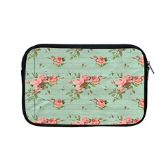 Vintage Blue Wallpaper Floral Pattern Apple Macbook Pro 13  Zipper Case by paulaoliveiradesign