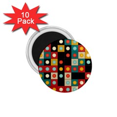 Colors On Black 1 75  Magnets (10 Pack)  by linceazul