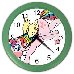 Unicorn Arociris Raimbow Magic Color Wall Clocks by Nexatart