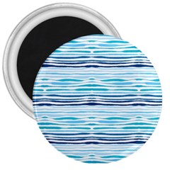 Watercolor Blue Abstract Summer Pattern 3  Magnets by TastefulDesigns