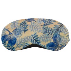 Fabric Embroidery Blue Texture Sleeping Masks by paulaoliveiradesign