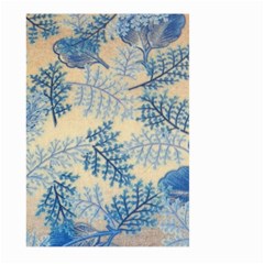 Fabric Embroidery Blue Texture Large Garden Flag (two Sides) by paulaoliveiradesign