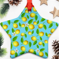 Lemon Pattern Ornament (star) by Valentinaart