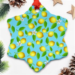 Lemon Pattern Ornament (snowflake) by Valentinaart