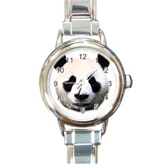 Panda Face Round Italian Charm Watch by Valentinaart