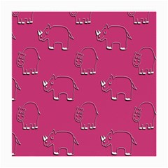 Rhino Pattern Wallpaper Vector Medium Glasses Cloth (2-side) by Nexatart