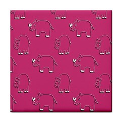 Rhino Pattern Wallpaper Vector Face Towel by Nexatart