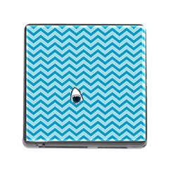 Chevron Shark Pattern Memory Card Reader (square) by emilyzragz