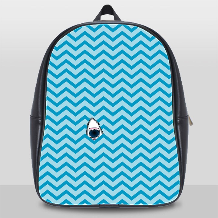 Chevron Shark Pattern School Bag (XL)