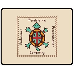 Turtle Animal Spirit Double Sided Fleece Blanket (medium)  by linceazul