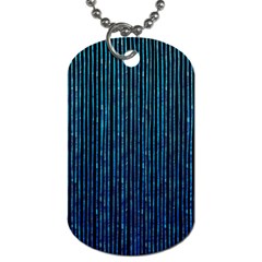 Stylish Abstract Blue Strips Dog Tag (one Side) by gatterwe