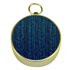 Stylish Abstract Blue Strips Gold Compasses by gatterwe