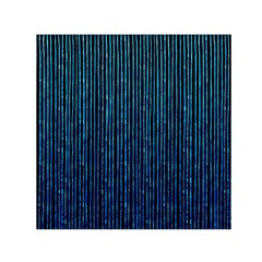 Stylish Abstract Blue Strips Small Satin Scarf (square) by gatterwe