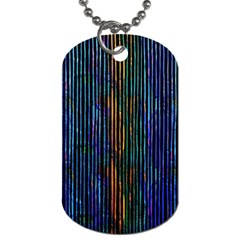 Stylish Colorful Strips Dog Tag (one Side) by gatterwe