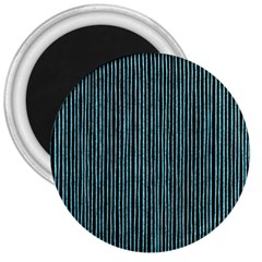 Stylish Frost Blue Strips 3  Magnets by gatterwe