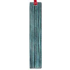 Stylish Frost Blue Strips Large Book Marks by gatterwe