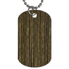 Stylish Golden Strips Dog Tag (one Side) by gatterwe