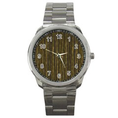 Stylish Golden Strips Sport Metal Watch by gatterwe